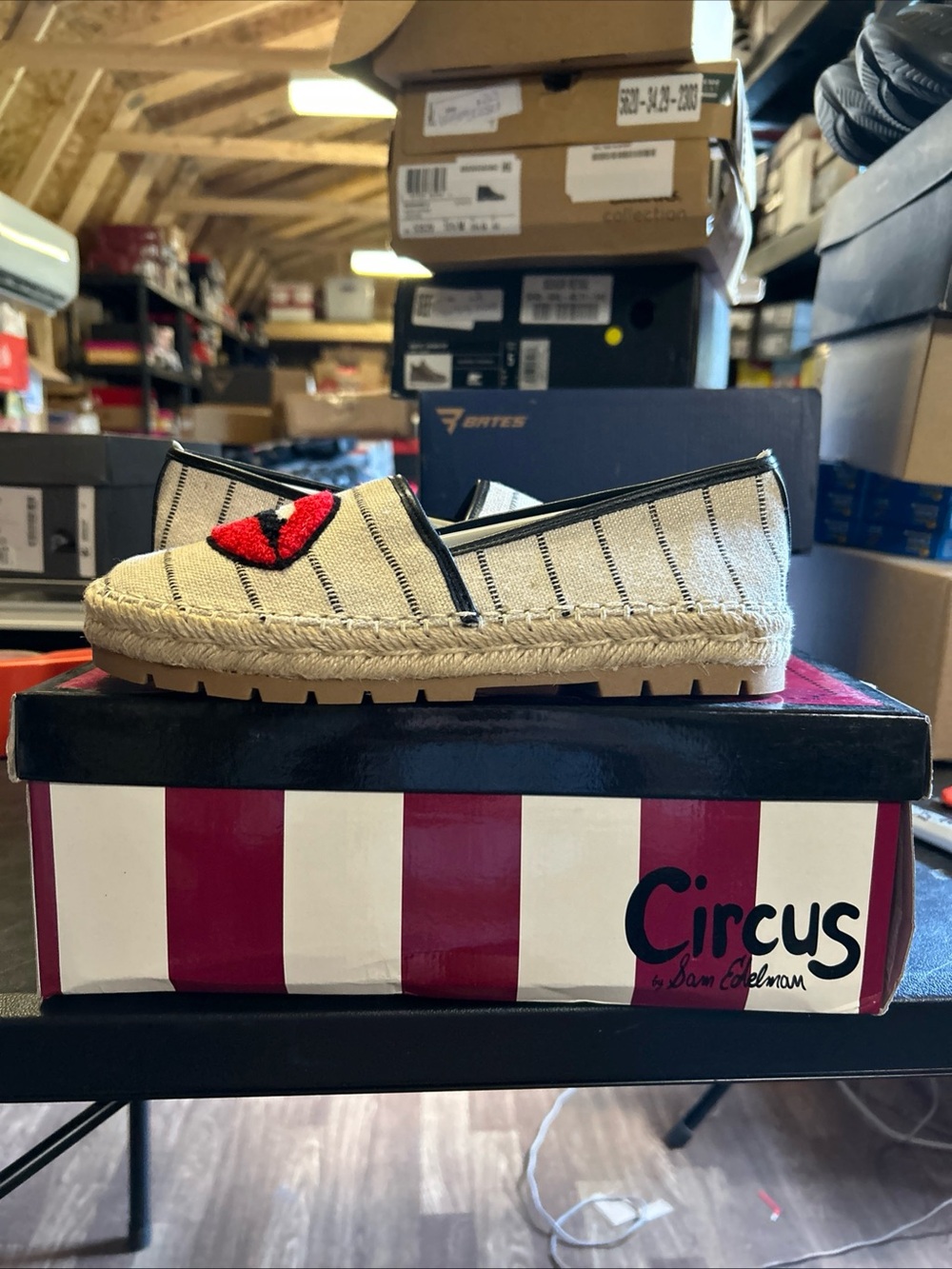 Circus by Sam Edelman Natural Striped Landon Femme Lips Size 6